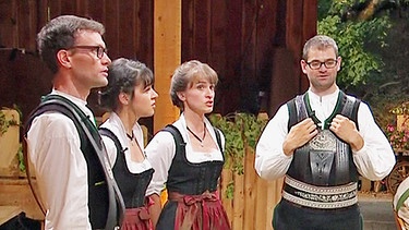 Durnholzer Viergesang beim Musikantentreffen am Ritten in Südtirol. | Bild: BR