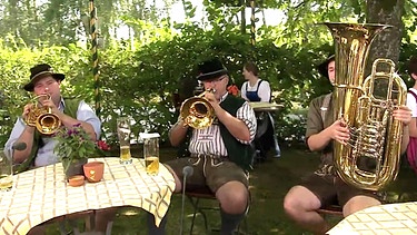 Die Hirmoblosn beim Trachtler- und Musikantentreffen in Passau | Bild: BR