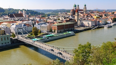 Blick auf Passau und die Donau. | Bild: stock.adobe.com/marek stefunko/EyeEm