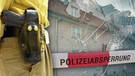 Polizist vor Tatort | Bild: dapd;  br; montage: br