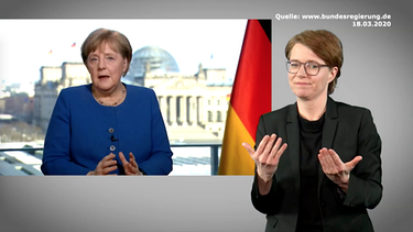 Angela Merkel mit DGS | Bild: BR