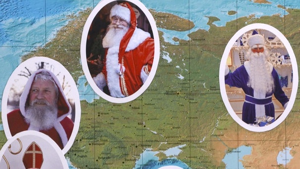 Weihnachtsmann im Norden Deutschlands und in Europa, Joulupukki in Finnland und Väterchen Frost in Russland | Bild: BR/dpa-picture-alliance
