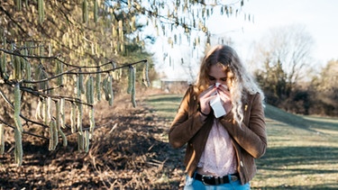 Sehr früh im Jahr macht sich bei Allergikern die Haselblüte bemerkbar. Bereits im Januar setzt der Pollenflug ein. | Bild: BR/Sylvia Bentele