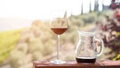 Ein Glas Wein in der Toskana genießen. | Bild: picture alliance
