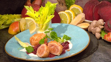 Gebackenes Forellentatar mit Rote-Bete-Salat | Bild: BR