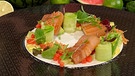 Asiatisches Wammerl mit Melonen-Gurken-Salat | Bild: BR