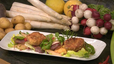 Schweinefilet mit Spargel-Bratkartoffel-Salat | Bild: Wir in Bayern