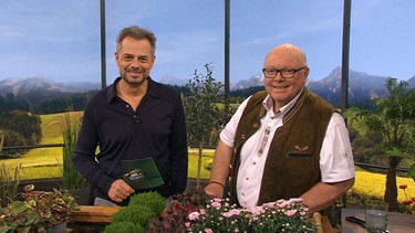 Moderator Michael Sporer und Pflanzenexperte Andreas Modery | Bild: Wir in Bayern