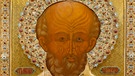 Hl. Nikolaus von Myra, Ikone, von 1327, Basilika San Nicola, Bari, Apulien, Italien | Bild: picture-alliance/dpa