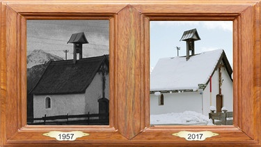 Die Kapelle von Tiefenbach 1957 und heute | Bild: Bayerischer Rundfunk