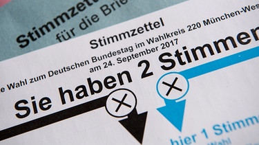 Stimmzettel für die Bundestagswahl 2017 | Bild: picture-alliance/dpa