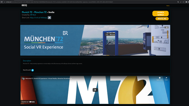 München 72 - Social VR Experience | Bild: VR Chat