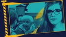 Presenterin Verena Hampl, im Hintergrund eine Zeitzeugin mit einem Kind und das KZ Auschwitz | Bild: picture-alliance/dpa, colourbox.com, Montage: BR