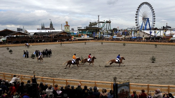 Historische Wiesn 2010: Pferderennen | Bild: picture-alliance/dpa