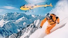 Heli-Skiing – leider geil!? | Bild: stock.adobe.com/ARochau/AA+W; Montage: BR