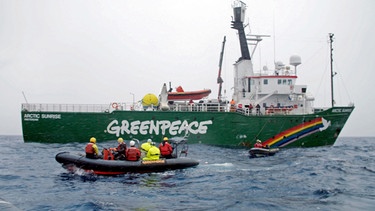 Mit dem Eisbrecher Arctic Sunrise ist Greenpeace auf Expedition in die Antarktis. | Bild: BR/NDR/Michael Höft
