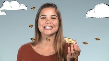 Nicht nur uns schmeckt der süße Honig. Die Bienen stellen ihn her, um in selbst zu essen. | Bild: BR/TEXT + BILD Medienproduktion GmbH & Co. KG