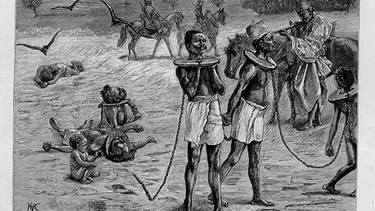 Verschleppung von Sklaven in Afrika (Zeichnung von 1889). | Bild: Anti-Slavery International/BBC/BR