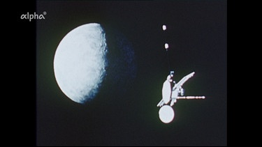 Das neue Weltbild unseres Planetensystems, betrachtet im Jahr 1976. Die Sonde Marriner 10 umkreist den Planeten Merkur. | Bild: BR/NDR