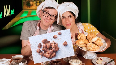 Ralph und Clari zum Thema "Pferdeäpfel" (In der Küche mit Clarissa und Ralph). | Bild: BR/WDR/Thorsten Schneider