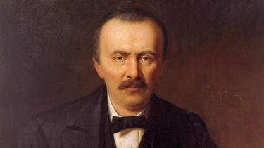 Ein Gemälde zeigt Heinrich Schliemann | Bild: picture-alliance / akg-images
