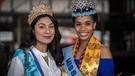 Nepal: Miss World 2019 Miss Jamaica Toni-Ann Singh (R) and Miss Nepal 2019 Anuskha Shrestha (L) | Bild: picture-alliance/dpa