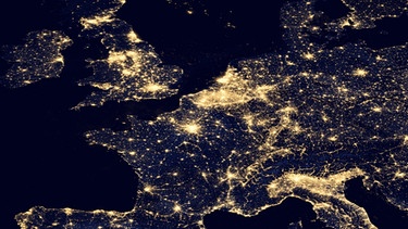 Erleuchtete Nacht über Europa (2012) | Bild: NASA / VIIRS