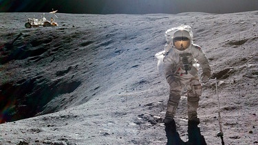 Charlie Duke, Apollo 16, auf dem Mond. | Bild: BR/NASA/SWR