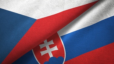 Flaggen Tschechiens und der Slowakei, Stoffstruktur | Bild: stock.adobe.com/Oleksii