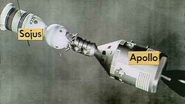 alpha-retro: Raumkapsel Apollo an Sojus angekoppelt | Bild: BR