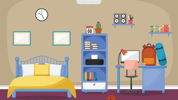 Grafik zu einfachem Zimmer im Studentenwohnheim | Bild: colourbox.com
