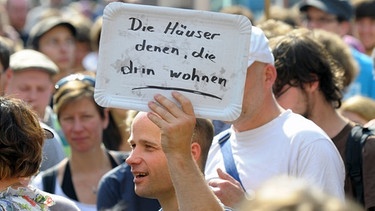 Demonstration gegen Mietwucher | Bild: picture-alliance/dpa