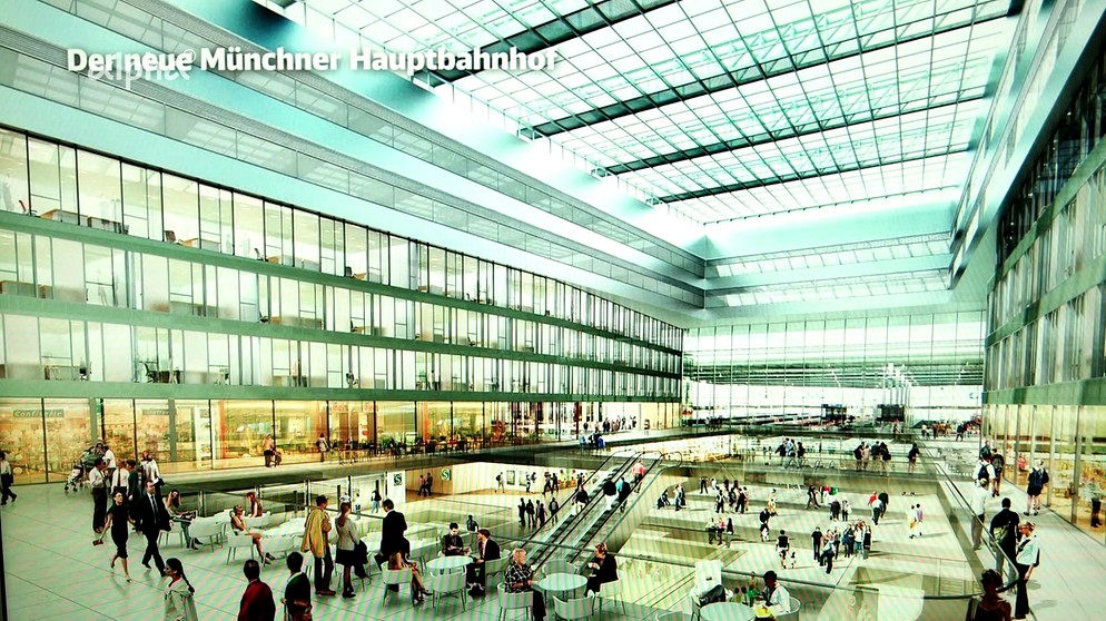 Neuer Münchner Hauptbahnhof Modell | Bild: BR