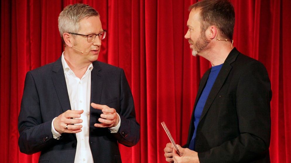 Prof. Dr. Günter M. Ziegler mit Moderator Stephan Karkowsky  | Bild: BR