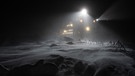 Der Forschungseisbrecher "Polarstern" in finsterer Polarnacht. | Bild: Alfred-Wegener-Institut