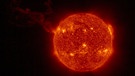 Eine gewaltige Sonneneruption – aufgenommen von der Sonde "Solar Orbiter".  | Bild: Solar Orbiter/EUI Team/ESA & NASA