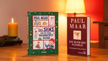 Paul Maar Neuerscheinungen 2022, Erzählband "Der fliegende Hund" und Kinderbuch "Sams und die große Weihnachtssuche" | Bild: BR / Julia Hofmann