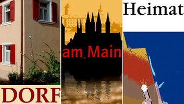 Ausschnitte aus Buchcover: Mein Dorf, Liebe am Main, 888 Meter Heimat | Bild: Hans-Carl-Verlag, Bovis-Verlag; Montage: BR