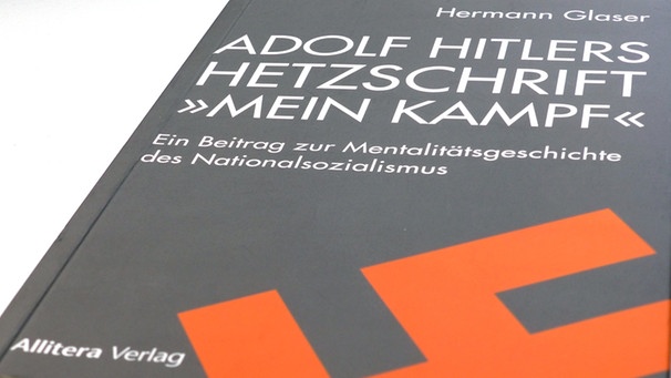 Buchcover: Adolf Hitlers Hetzschrift "Mein Kampf" | Bild: Allitera Verlag; Foto: BR-Studio Franken/Staudenmayer