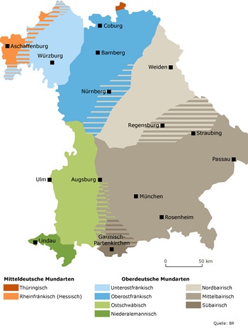 Infografik: Mundarten in Bayern | Bild: BR