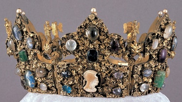 Das Originial der "Heinrichskrone", die Kaiserkrone von Heinrich II. | Bild: picture-alliance/dpa