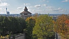 Ein sonniger Herbsttag in Nürnberg - Blick vom Burggarten über die Stadt.
| Bild: Gudrun Wolf, Nürnberg, 10.11.20
