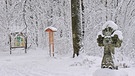 Winter am Steineren Kreuz im Steigerwald. | Bild: Waldemar Wiederer, Gerolzhofen, 26.01.2021