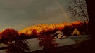Ein Regenbogen vor dem Küchenfenster. | Bild: Erhard Wolz, Kirchheim, 30.10.2023