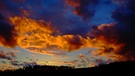 Farbenfroher Sonnenuntergang bei Bischwind a.R., Kr. Haßberge. | Bild: Willi Dressel, Bischwind am Raueneck, Stadt Ebern, 10.04.2024