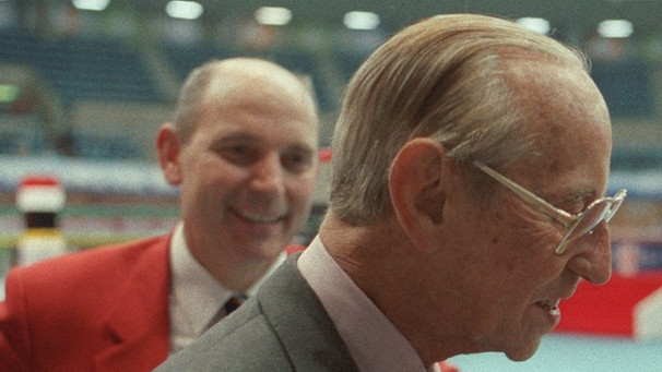 Josef Neckermann (r.) bei den Olympischen Sommerspielen in Seoul (Sept. 1988) | Bild: picture-alliance/dpa