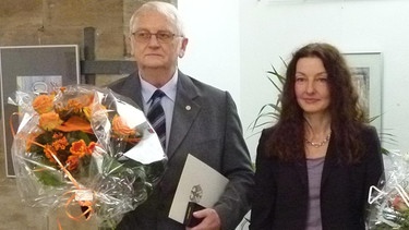 Walter Maier mit Ansbachs Oberbürgermeisterin Carda Seidel | Bild: Stadt Ansbach