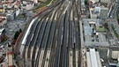 Luftaufnahme des Nürnberger Hauptbahnhofs. Die ICE-Strecke zwischen Nürnberg und Berlin wird ausgebaut | Bild: DB AG