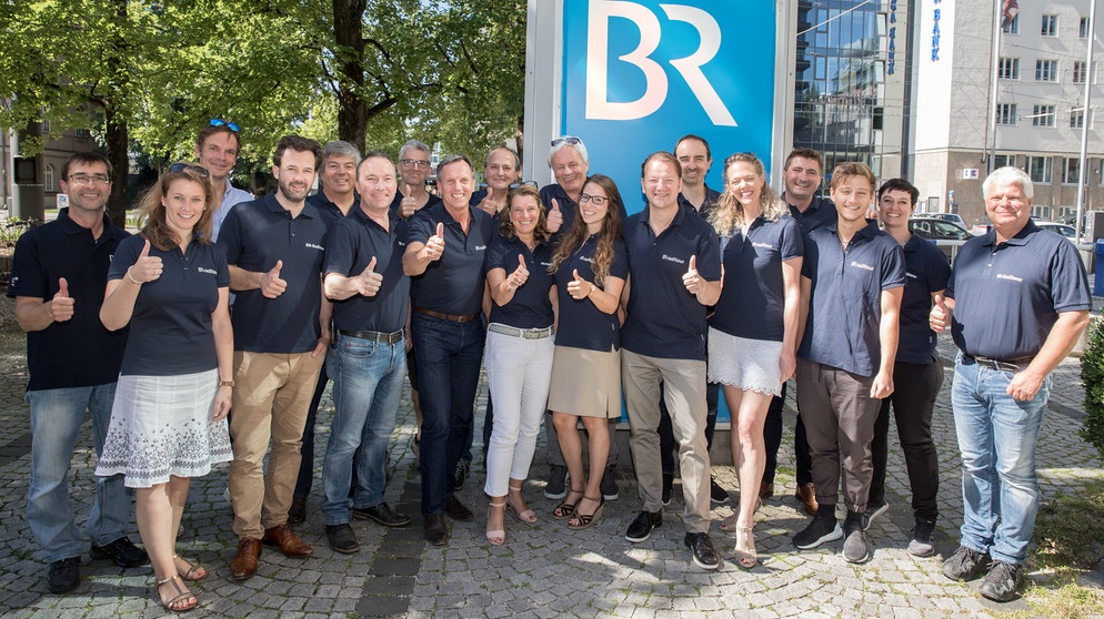 Das Team der BR-Radltour | Bild: BR/Kimmelzwinger