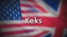 Das Wort Keks vor einer amerikanisch-britischen Flagge | Bild: Bayerischer Rundfunk